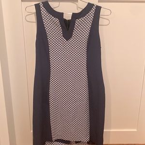 Tahari navy and white sleeveless dress size 14 NWT
